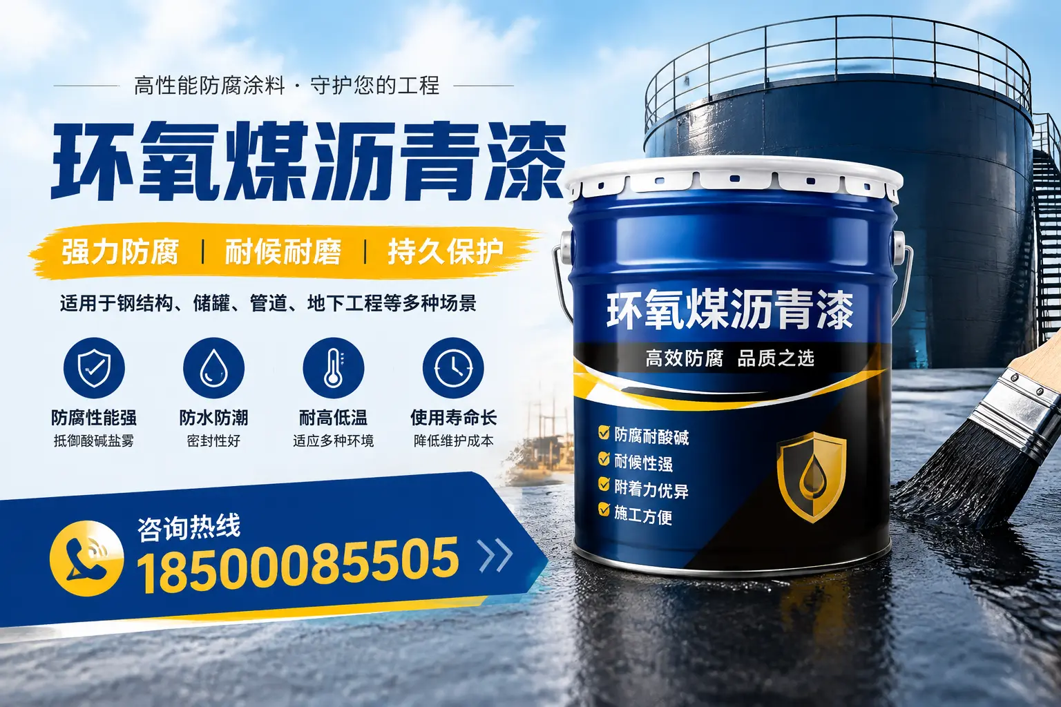 环氧煤沥青漆在工业中的应用，保山企业的选择